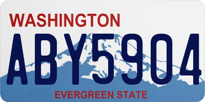 WA license plate ABY5904