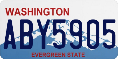 WA license plate ABY5905
