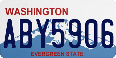WA license plate ABY5906
