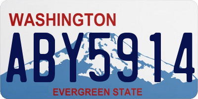 WA license plate ABY5914