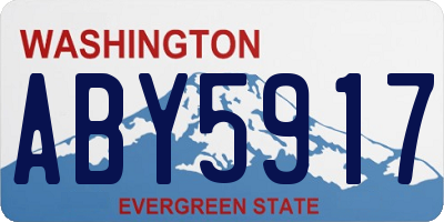 WA license plate ABY5917