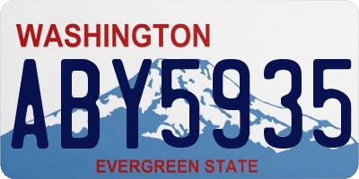 WA license plate ABY5935