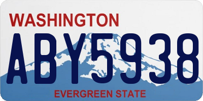 WA license plate ABY5938