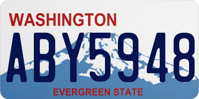 WA license plate ABY5948