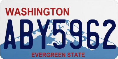 WA license plate ABY5962