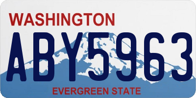 WA license plate ABY5963