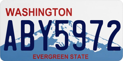 WA license plate ABY5972