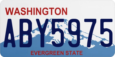 WA license plate ABY5975