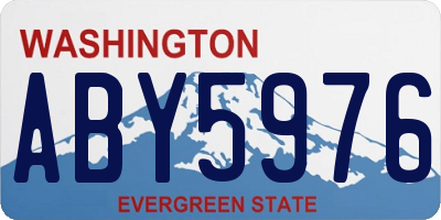 WA license plate ABY5976