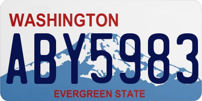 WA license plate ABY5983