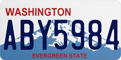 WA license plate ABY5984