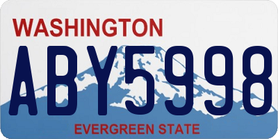 WA license plate ABY5998