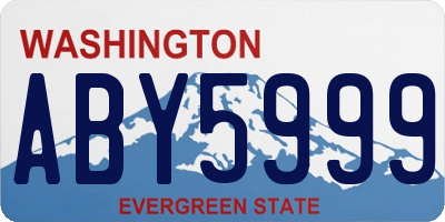 WA license plate ABY5999