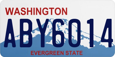 WA license plate ABY6014