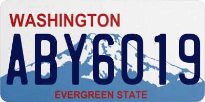 WA license plate ABY6019