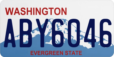 WA license plate ABY6046