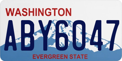 WA license plate ABY6047