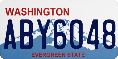WA license plate ABY6048