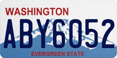 WA license plate ABY6052
