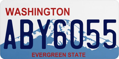 WA license plate ABY6055