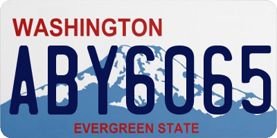 WA license plate ABY6065