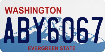 WA license plate ABY6067