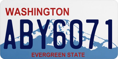 WA license plate ABY6071