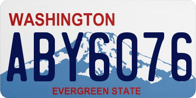 WA license plate ABY6076