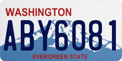 WA license plate ABY6081
