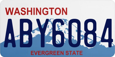 WA license plate ABY6084
