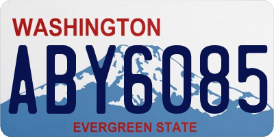 WA license plate ABY6085