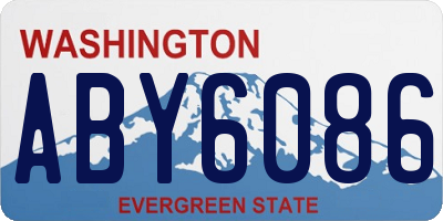 WA license plate ABY6086