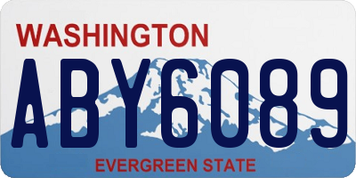 WA license plate ABY6089