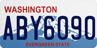 WA license plate ABY6090