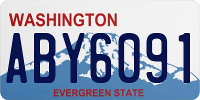 WA license plate ABY6091