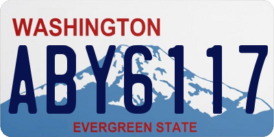 WA license plate ABY6117