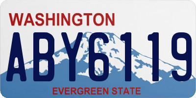 WA license plate ABY6119