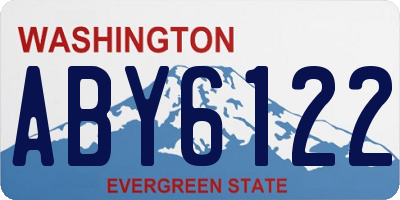 WA license plate ABY6122