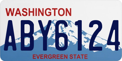 WA license plate ABY6124
