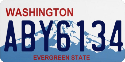 WA license plate ABY6134
