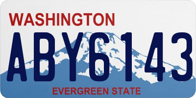 WA license plate ABY6143