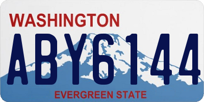 WA license plate ABY6144