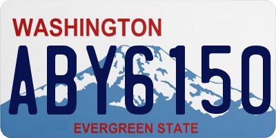 WA license plate ABY6150