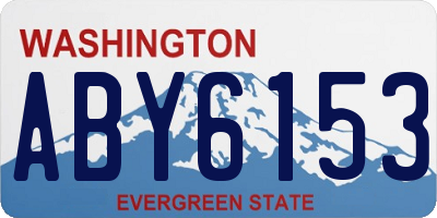 WA license plate ABY6153