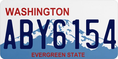 WA license plate ABY6154