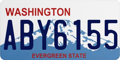 WA license plate ABY6155