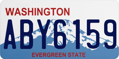 WA license plate ABY6159