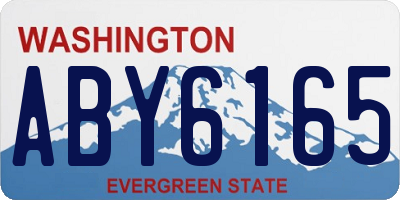 WA license plate ABY6165