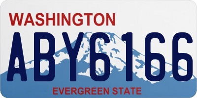 WA license plate ABY6166