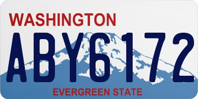 WA license plate ABY6172